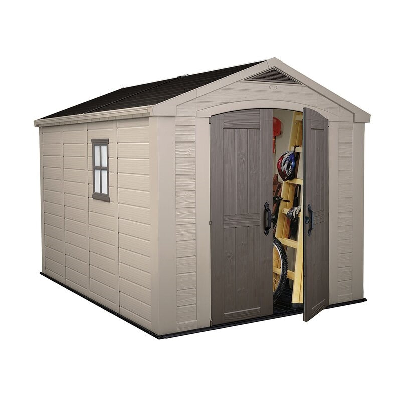 Factor 8 ft. W x 11 ft. D Resin Storage Shed